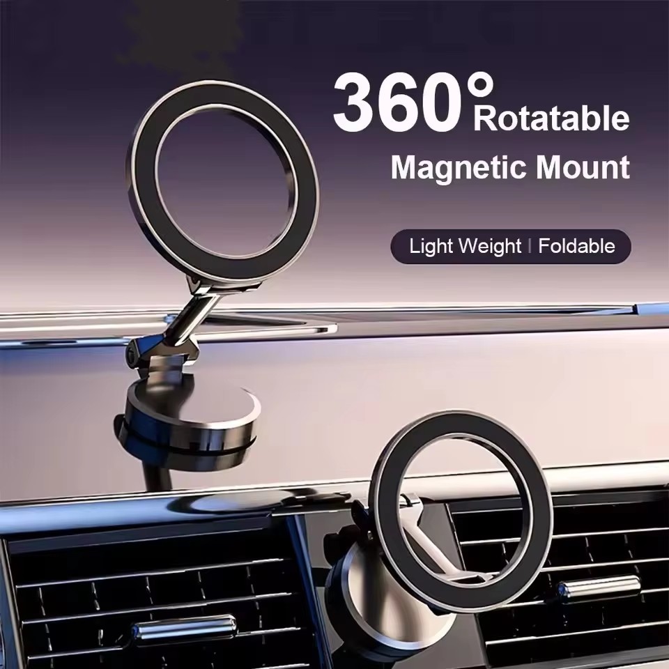 Phone Holder - Foldable Magnet Car Mobile Phone Holder