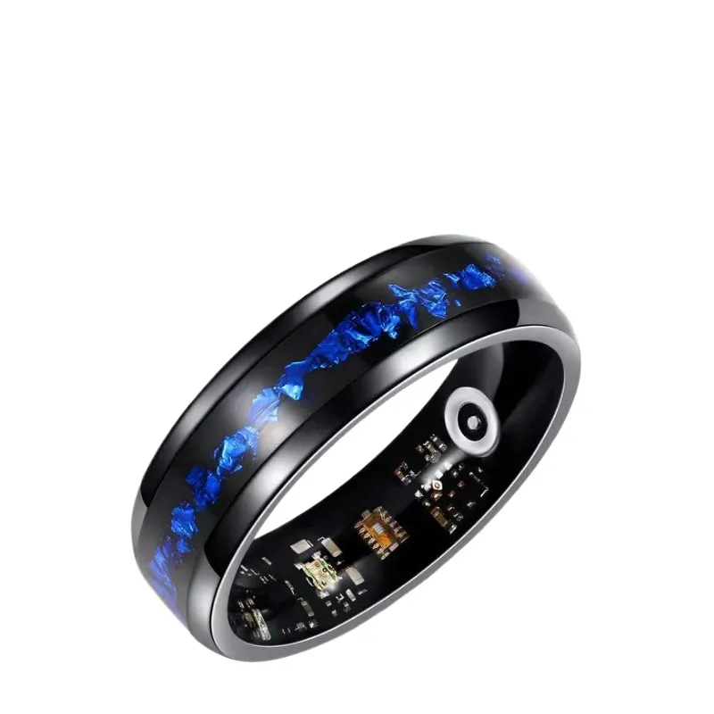 Smart Watch - Smart Ring Blue Gold Foil Design