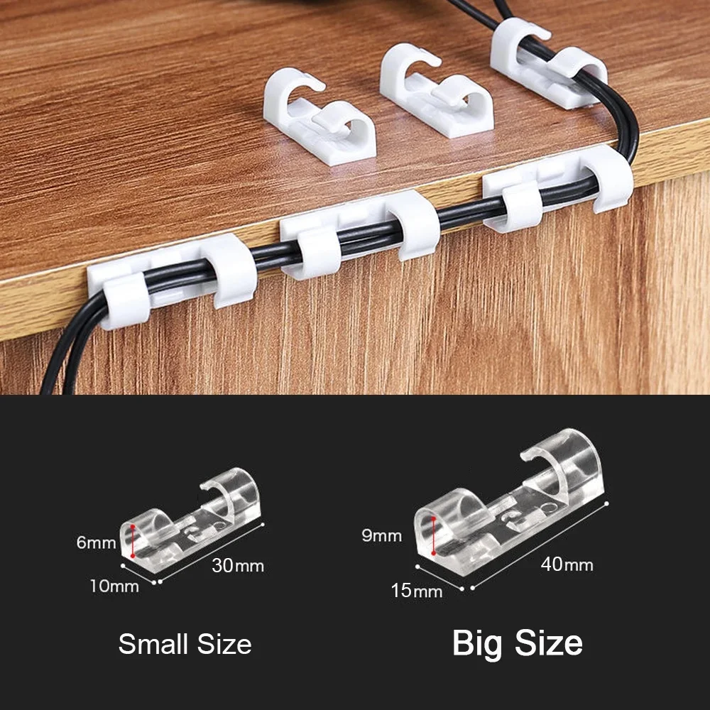 small Cable Organizer Clips Wi - огляд і ціна Cable Organizer