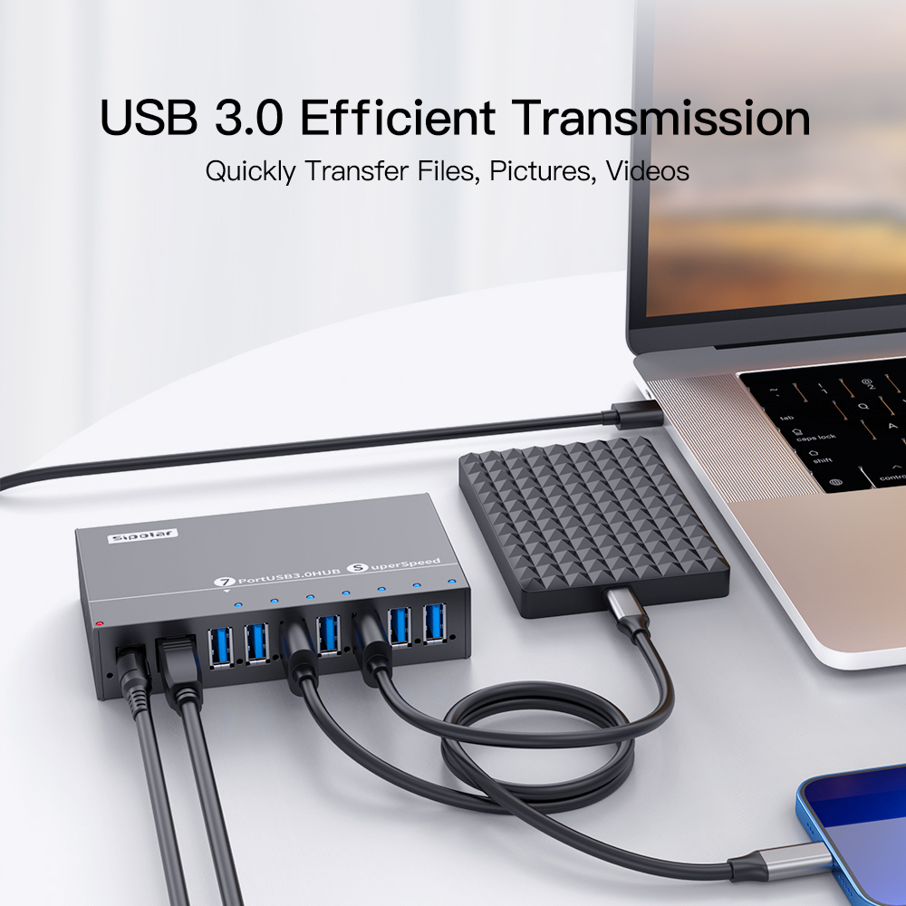 A-173 Sipolar 7 Port Usb Hub 3 - огляд і ціна Usb Hub