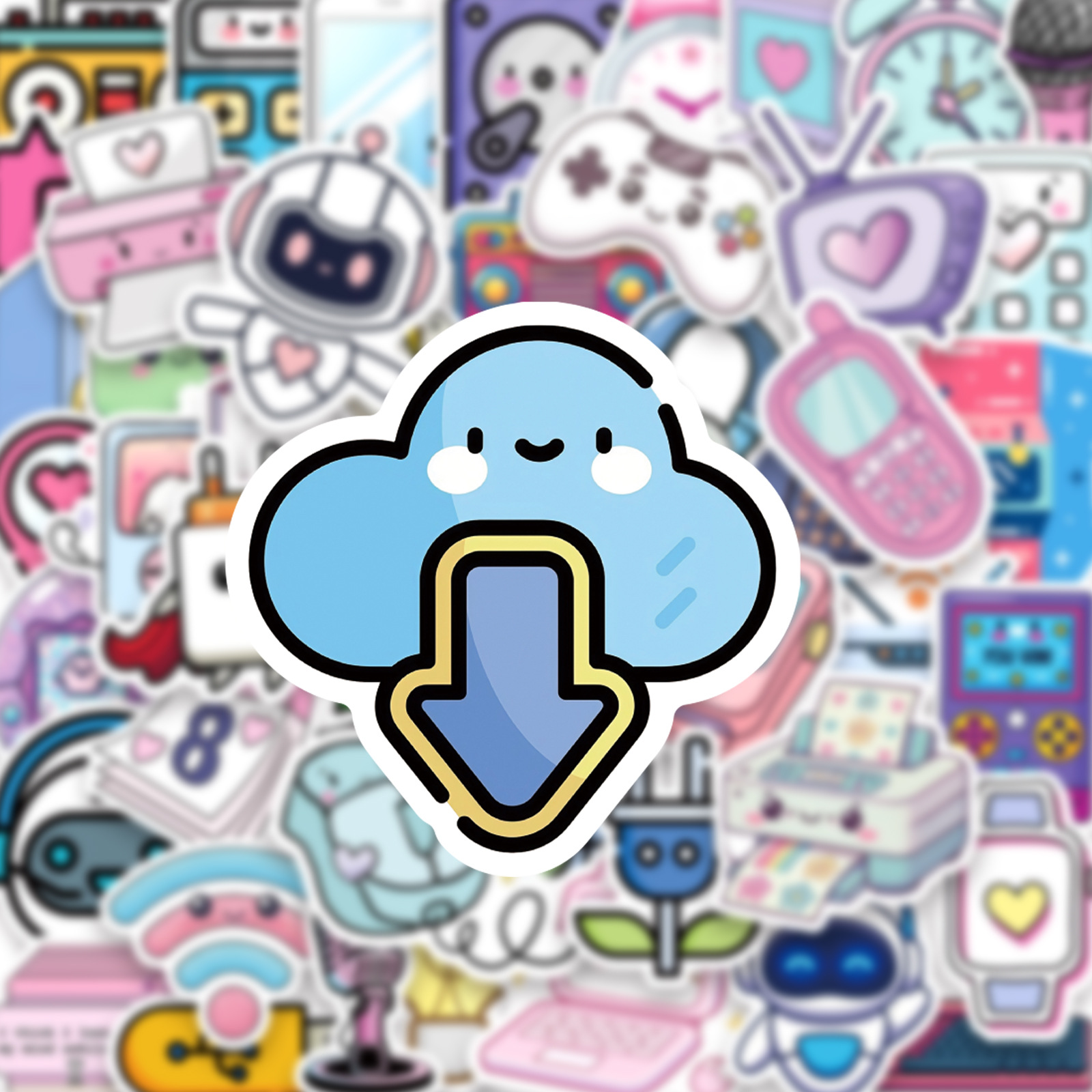 50Pcs Cute Electronics Sticker - огляд і ціна Electronics Gadgets For Gift